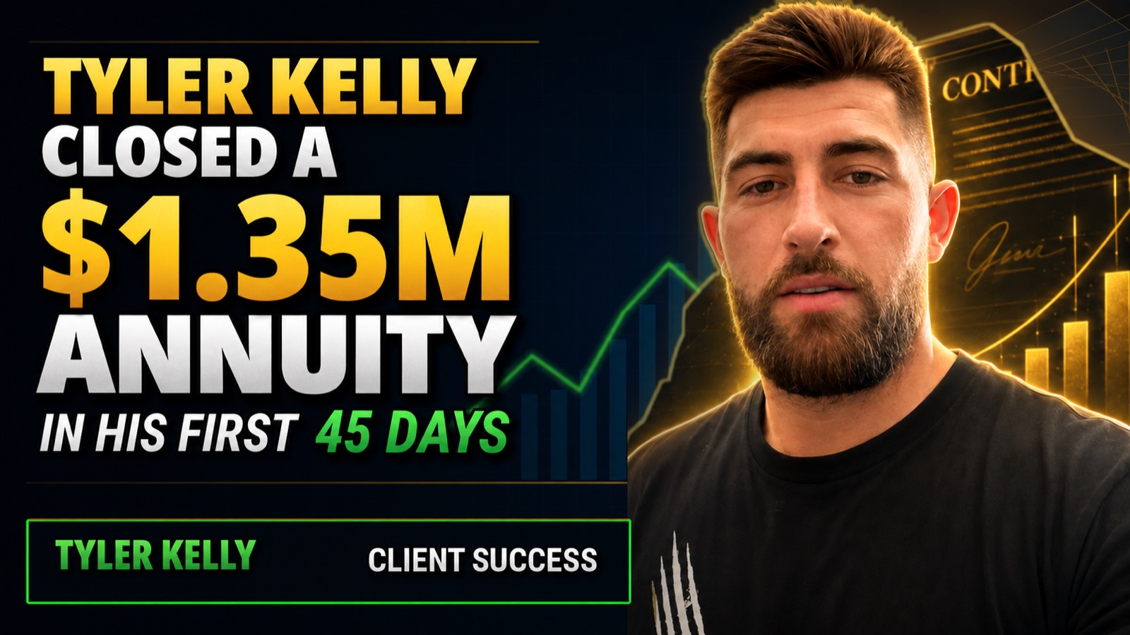 Tyler Kelly — closed a $1.35M annuity in his first 45 days